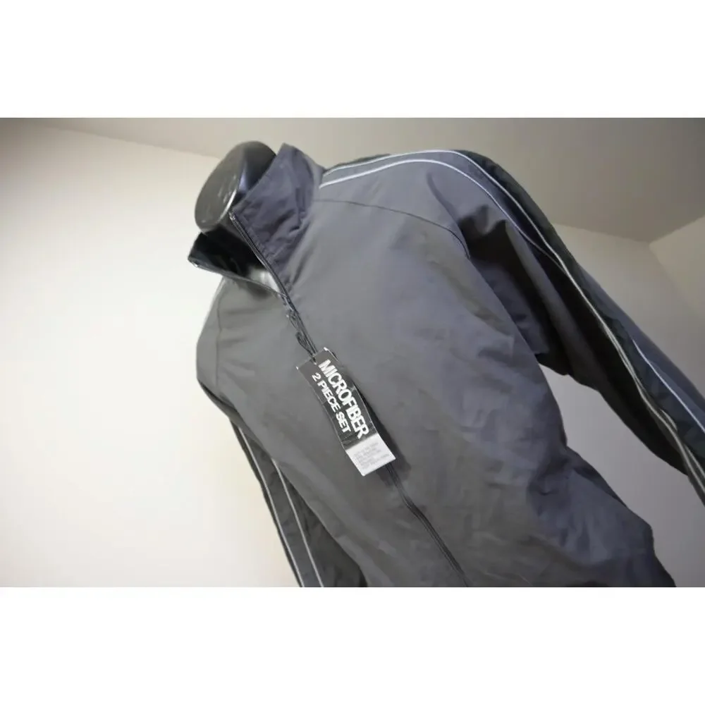 Weatherproof Windbreaker Microfiber Jacket Gray Long Sleeve Mens Size Medium NEW